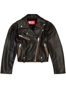 Diesel veste de moto L-Edme en cuir - Noir