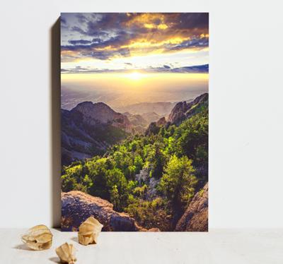 Canvas natuur landschap Zonsopgang op de berg