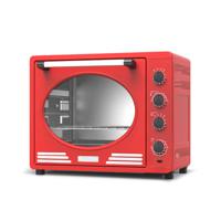 TurboTronic EV35R Retro Elektrische Oven - 35 liter - Rood - thumbnail