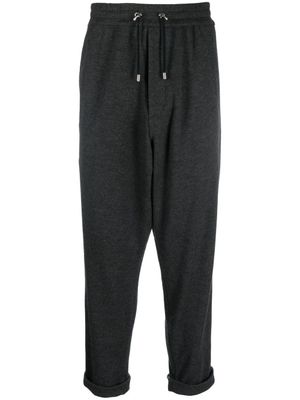 Balmain pantalon à taille à lien de resserrage - Gris