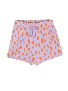 Stella McCartney Kids short en coton à pois - Violet