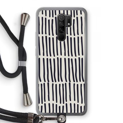 Moroccan stripes: Xiaomi Redmi 9 Transparant Hoesje met koord