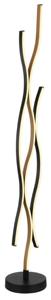 Globo VloerlampGeronimo zwart met hout - 67206SW