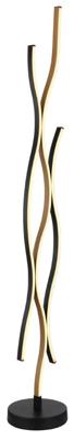Globo VloerlampGeronimo zwart met hout - 67206SW