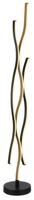 Globo VloerlampGeronimo zwart met hout - 67206SW