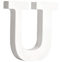 Houten letter U 11 cm