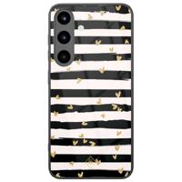 Samsung Galaxy S25 glazen hardcase - Hart streepjes