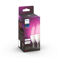 Philips Hue White and Color ambiance Losse kaarslamp E14 duopak - thumbnail