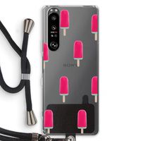 Waterijsje: Sony Xperia 1 III Transparant Hoesje met koord