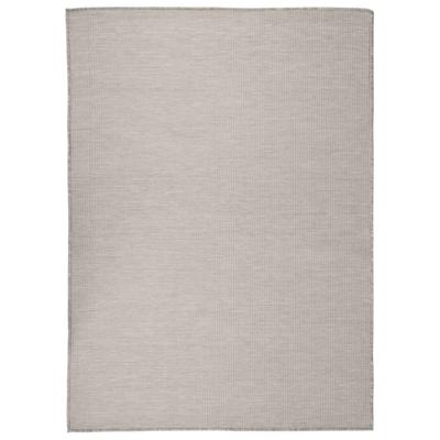 VidaXL Buitenkleed platgeweven 200x280 cm taupe