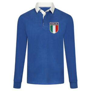 Rugby Vintage - Italië Retro Rugby Shirt 1970's - Blauw