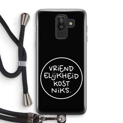 Vriendelijkheid: Samsung Galaxy J8 (2018) Transparant Hoesje met koord