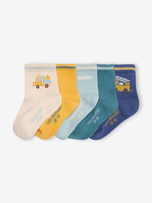Set van 5 paar "vroem" babysokken korstmos