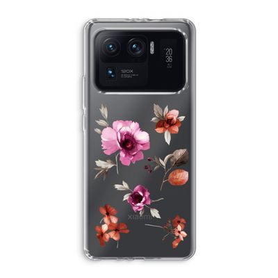 Geschilderde bloemen: Xiaomi Mi 11 Ultra Transparant Hoesje