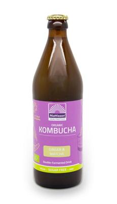 Mattisson Kombucha ginger & matcha double fermented bio