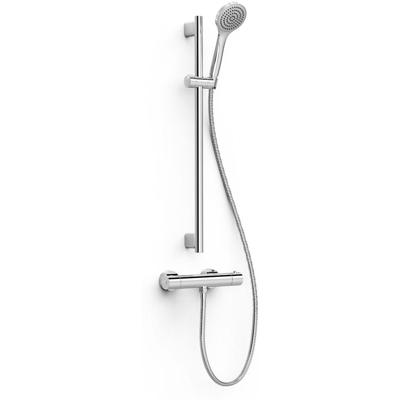 Tres Base Plus douche thermostaatkraan opbouw set chroom