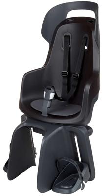 Kinderzitje achter Bobike Go Maxi RS met dragerbevestiging (CFS) en slaapstand - urban black