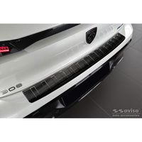 Zwart RVS Bumper beschermer passend voor Peugeot 308 III HB 2021- 'Ribs' AV245321
