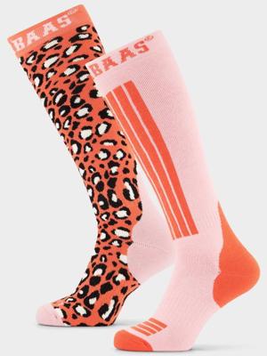 Poederbaas Skisokken 2-pack Panther Orange-31/34
