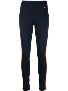 Wales Bonner legging rayé en coton biologique - Bleu