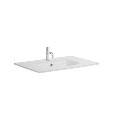 Crosswater Glide II Wastafel inbouw - kraangat - 70x45x1cm - glas - wit GL0711SIW_V2