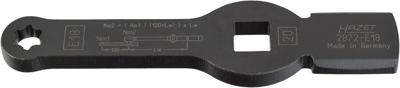 HAZET Ring-slagsleutel · met 2 slagvakken 2872-E18 · 3/4 inch (20 mm) vierkant hol · Buiten-TORX®-profiel · SW E18