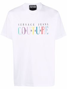 Versace Jeans Couture t-shirt en coton à logo imprimé - Blanc