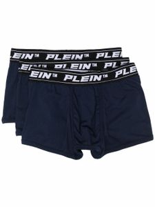 Philipp Plein lot de 3 boxers à bande logo - Bleu