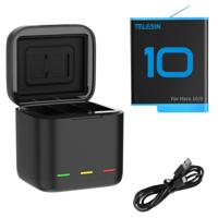 Telesin Triple Battery Charger Box met 1 accu voor GoPro 9/10/11/12