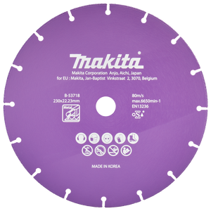 Makita Accessoires Doorslijpschijf 230x22,23x1,3mm - B-53718 B-53718