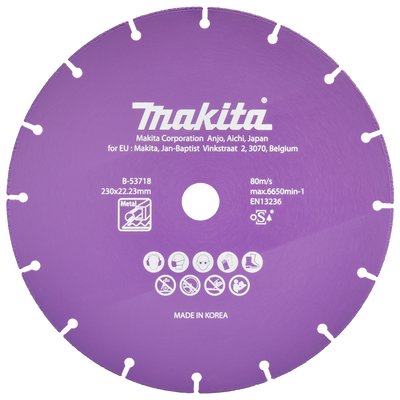 Makita Accessoires Doorslijpschijf 230x22,23x1,3mm - B-53718 B-53718