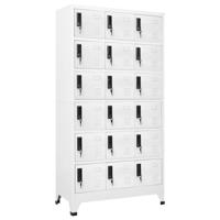 Lockerkast 90x40x180 cm staal wit