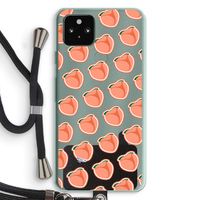 Just peachy: Pixel 5a 5G Transparant Hoesje met koord