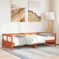 Slaapbank zonder matras 90x200 cm massief grenenhout wasbruin - thumbnail