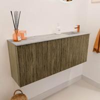 Toiletmeubel Mondiaz Joya Dlux | 100 cm | Meubelkleur Dusk | Faye wastafel Glace Wasbak Rechts | 1 kraangat