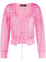 Blumarine cardigan en maille ajourée - Rose - thumbnail