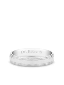 De Beers Jewellers bague à logo gravé - Argent