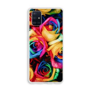 Neon bloemen: Galaxy A51 4G Transparant Hoesje