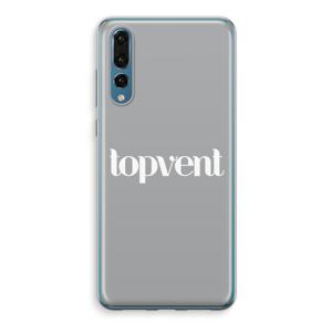 Topvent Grijs Wit: Huawei P20 Pro Transparant Hoesje