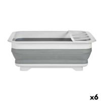 Inklapbaar Afdruiprek voor Keuken Kinvara 81606 81606 Wit Grijs Polypropyleen TPR 37,9 x 29,3 x 12 cm 38 x 5,4 x 29 cm 29,3 x 5,