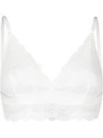 Karl Lagerfeld soutien-gorge en dentelle à bonnets triangles - Blanc