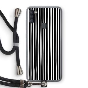 Stripes: Samsung Galaxy A11 Transparant Hoesje met koord