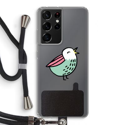 Birdy: Samsung Galaxy S21 Ultra Transparant Hoesje met koord