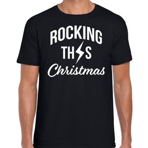 Rocking this Christmas fout Kerstshirt / t-shirt zwart voor heren S  -