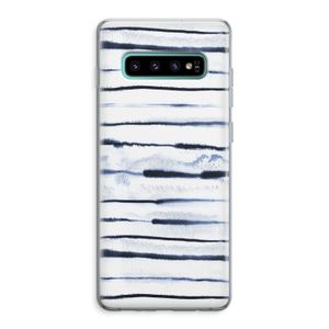 Ink Stripes: Samsung Galaxy S10 Plus Transparant Hoesje
