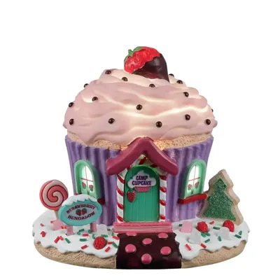 Lemax strawberry bungalow verlicht kerstdorp tafereel Sugar &apos;N&apos; Spice 2022
