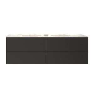 Badkamermeubelset Gliss Zeus 200 cm Mat Zwart