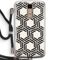 Geometrisch patroon: LG K10 (2016) Transparant Hoesje met koord