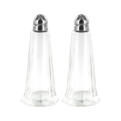 Home Deco Factory Peper en Zoutstrooier - 2x - glas - 50 ml - H11 cm - transparant Home Deco Factory Peper en Zoutstrooier - 2x - glas - 50 ml - H11 cm - transparant