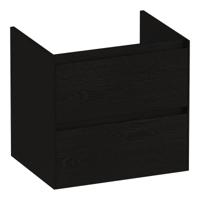 Brauer Inspire - Onderkast 60 cm - met 2 Softclose Lades Greeploos en 1 Sifon Uitsparing - Timber Black